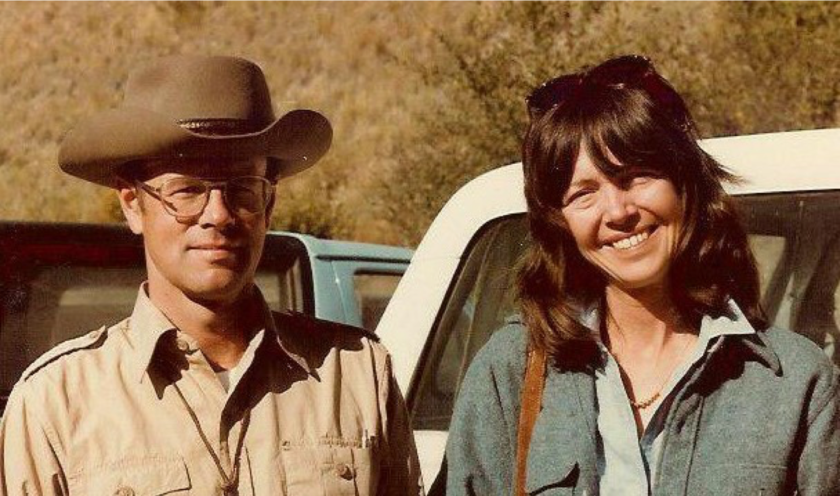 Chuck and Nancy Naeser in the field, New Mexico, 1983.